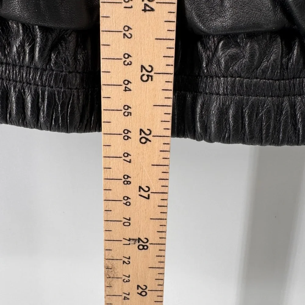 Marc Buchanan Pelle Pelle Jacket Mens 44 Black Brown Leather Suede Patchwork 90s